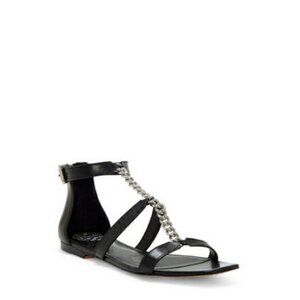 Vince Camuto Sereney Black Leather Chain Sandals
